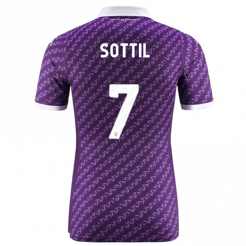 Kinder Fußball Riccardo Sottil #7 Violett Heimtrikot Trikot 2023/24 T-Shirt Luxemburg
