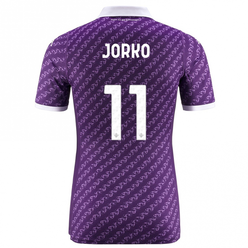 Kinder Fußball Jonathan Ikoné #11 Violett Heimtrikot Trikot 2023/24 T-Shirt Luxemburg