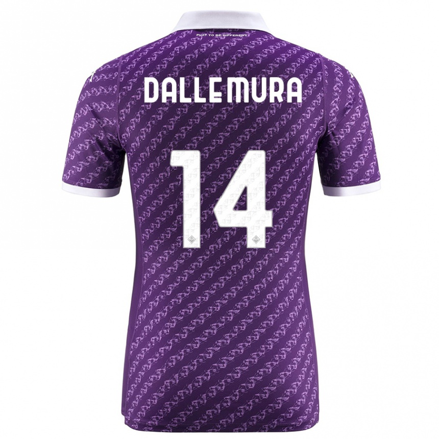 Kinder Fußball Christian Dalle Mura #14 Violett Heimtrikot Trikot 2023/24 T-Shirt Luxemburg