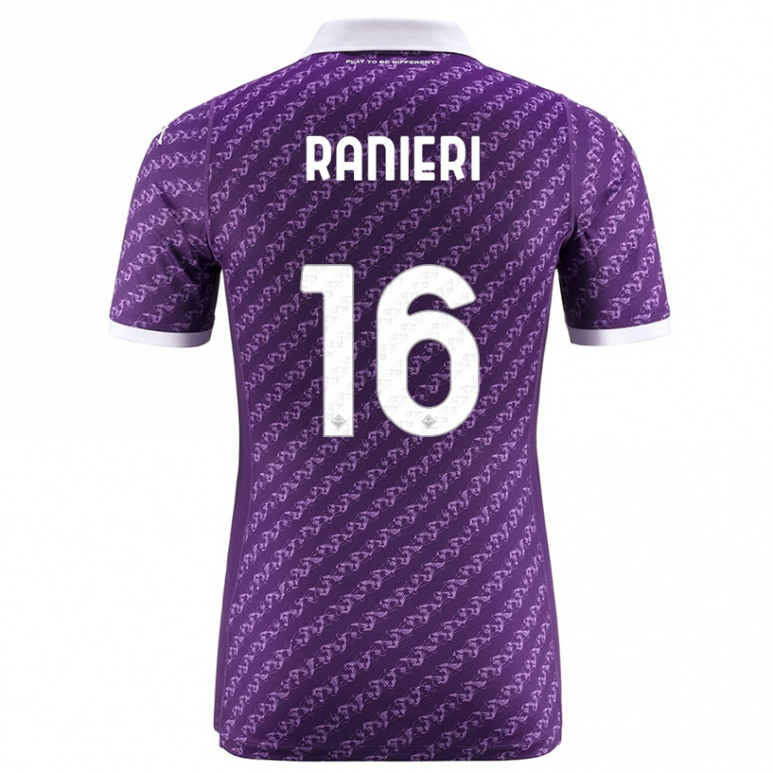 Kinder Fußball Luca Ranieri #16 Violett Heimtrikot Trikot 2023/24 T-Shirt Luxemburg