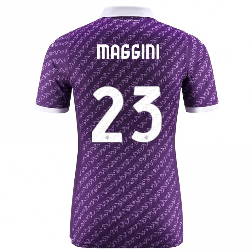Kinder Fußball Filippo Maggini #23 Violett Heimtrikot Trikot 2023/24 T-Shirt Luxemburg