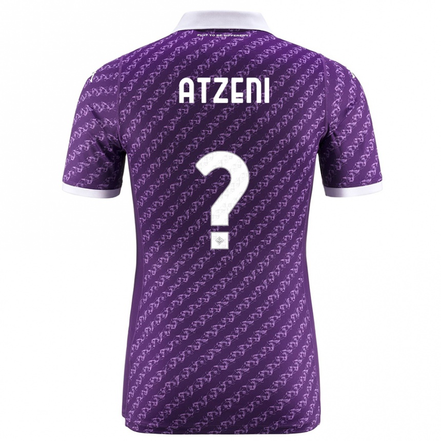 Kinder Fußball Davide Atzeni #0 Violett Heimtrikot Trikot 2023/24 T-Shirt Luxemburg