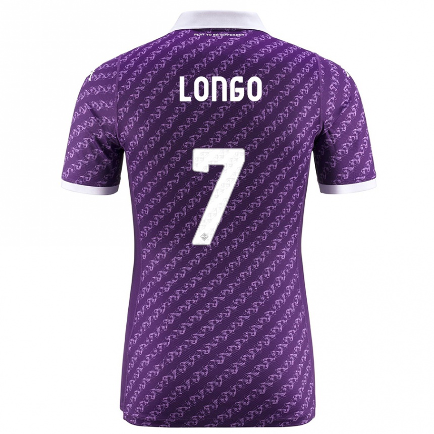 Kinder Fußball Miriam Longo #7 Violett Heimtrikot Trikot 2023/24 T-Shirt Luxemburg