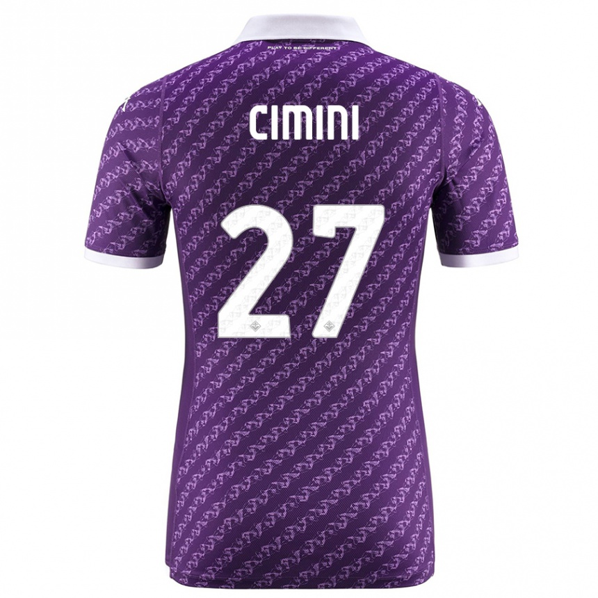 Kinder Fußball Linda Tucceri Cimini #27 Violett Heimtrikot Trikot 2023/24 T-Shirt Luxemburg