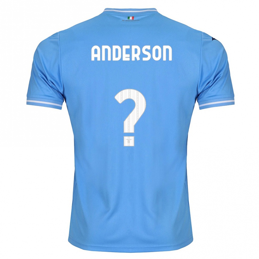 Kinder Fußball André Anderson #0 Blau Heimtrikot Trikot 2023/24 T-Shirt Luxemburg