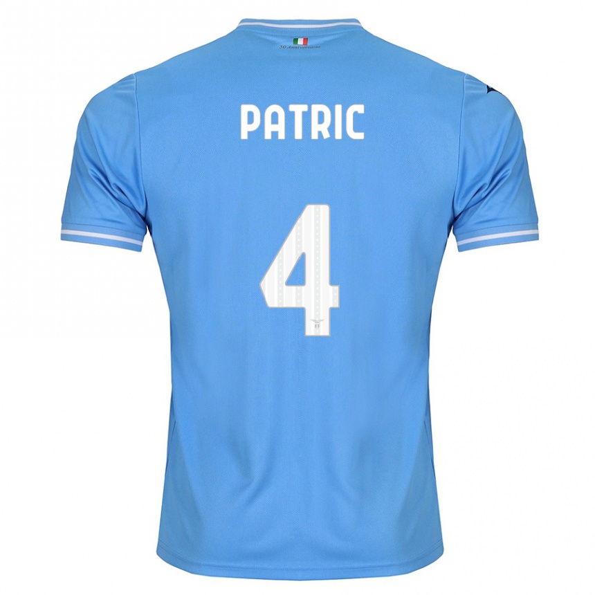 Kinder Fußball Patric #4 Blau Heimtrikot Trikot 2023/24 T-Shirt Luxemburg