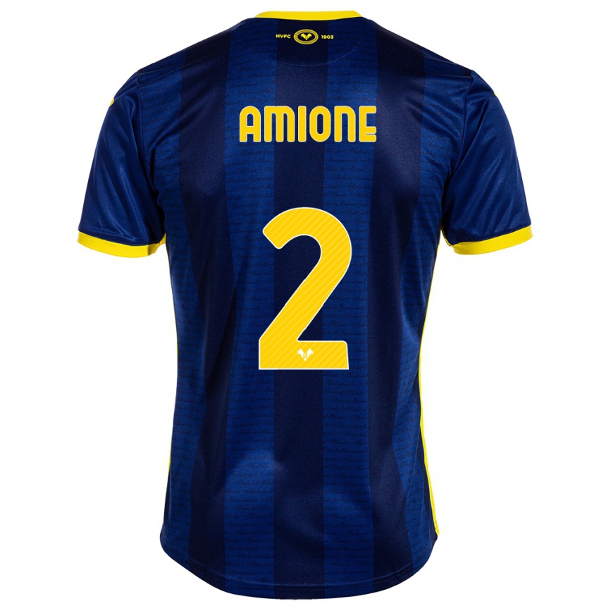 Kinder Fußball Bruno Amione #2 Marine Heimtrikot Trikot 2023/24 T-Shirt Luxemburg