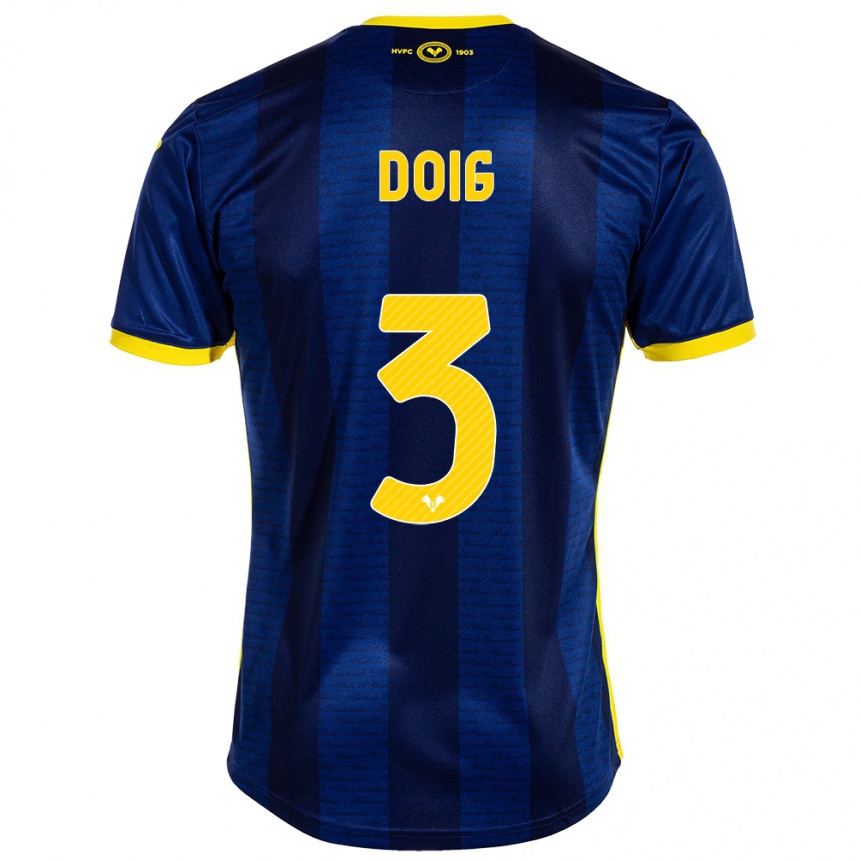 Kinder Fußball Josh Doig #3 Marine Heimtrikot Trikot 2023/24 T-Shirt Luxemburg