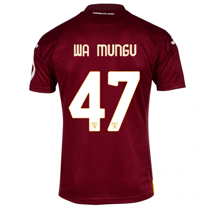 Kinder Fußball Vimoj Muntu Wa Mungu #47 Dunkelrot Heimtrikot Trikot 2023/24 T-Shirt Luxemburg