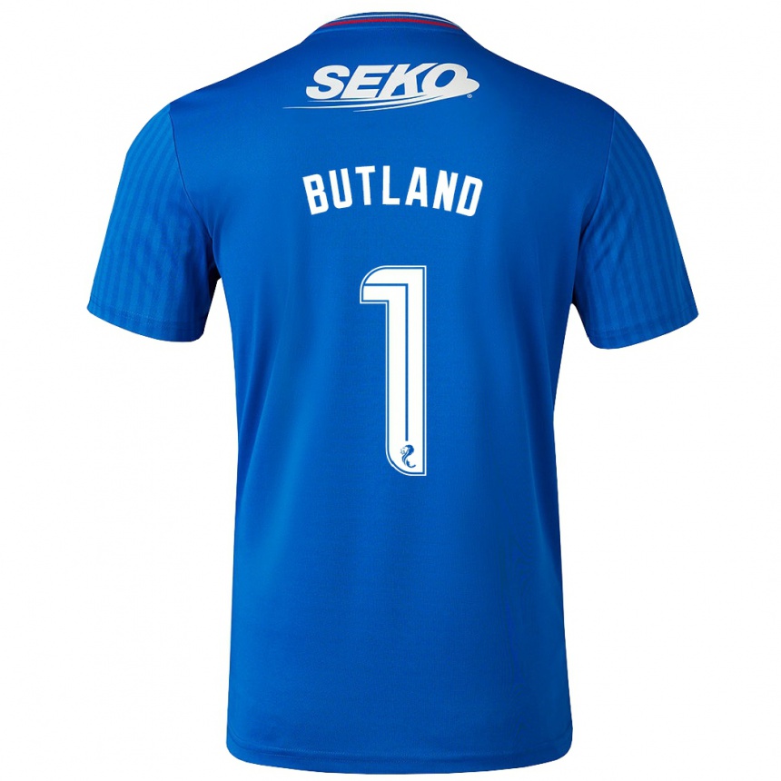 Kinder Fußball Jack Butland #1 Blau Heimtrikot Trikot 2023/24 T-Shirt Luxemburg