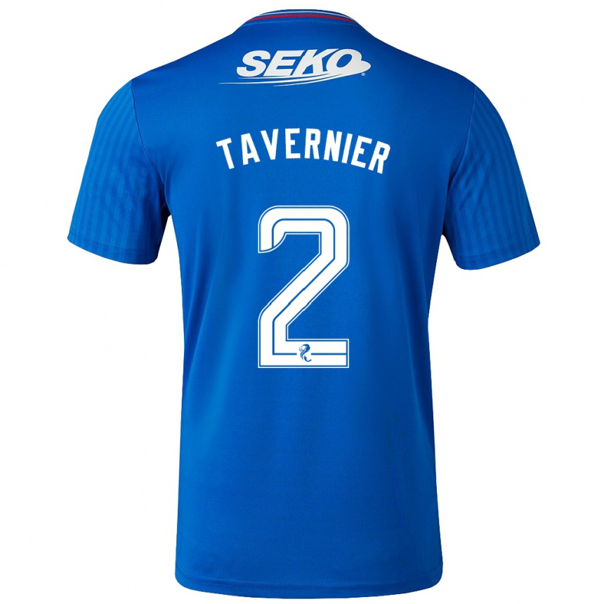 Kinder Fußball James Tavernier #2 Blau Heimtrikot Trikot 2023/24 T-Shirt Luxemburg