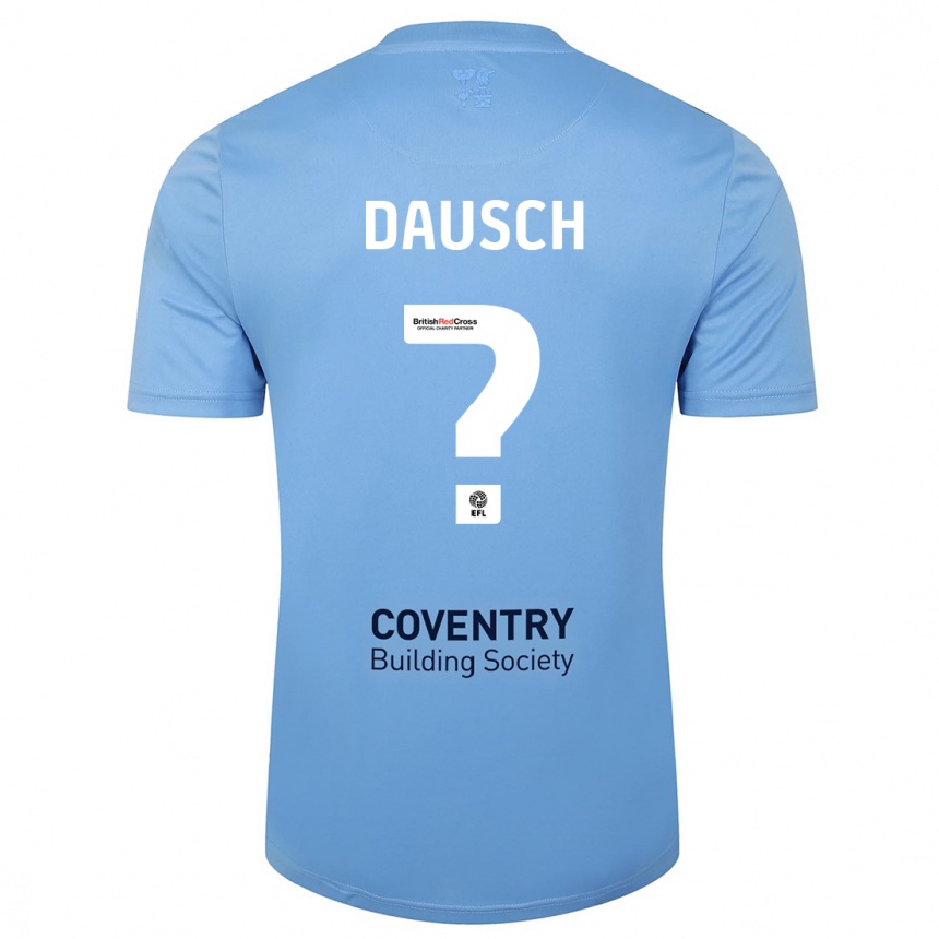 Kinder Fußball Aiden Dausch #0 Himmelblau Heimtrikot Trikot 2023/24 T-Shirt Luxemburg