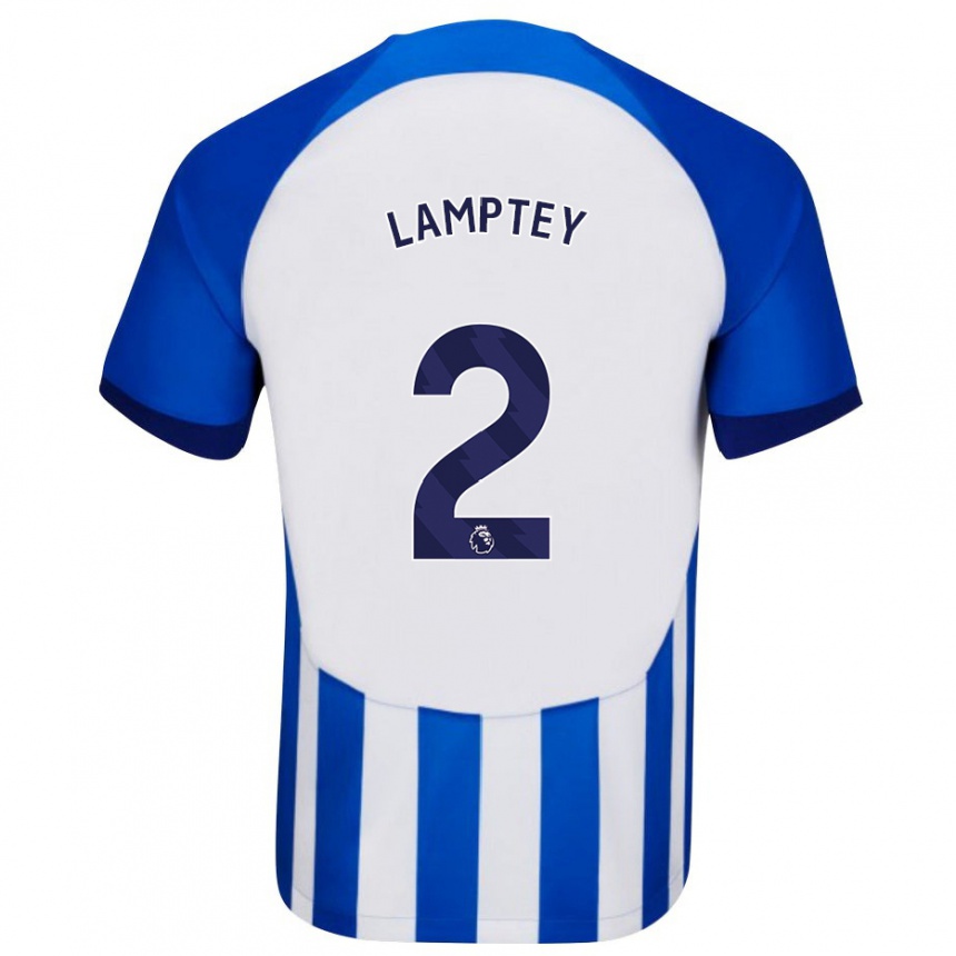 Kinder Fußball Tariq Lamptey #2 Blau Heimtrikot Trikot 2023/24 T-Shirt Luxemburg