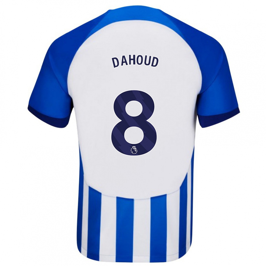 Kinder Fußball Mahmoud Dahoud #8 Blau Heimtrikot Trikot 2023/24 T-Shirt Luxemburg