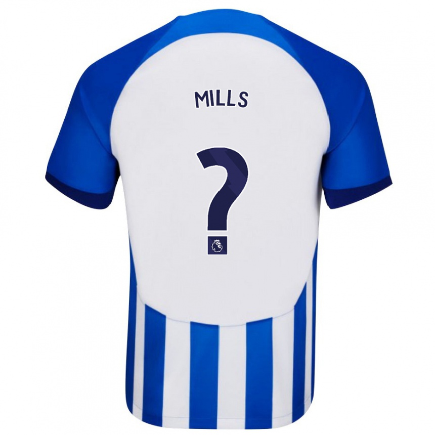 Kinder Fußball Harry Mills #0 Blau Heimtrikot Trikot 2023/24 T-Shirt Luxemburg