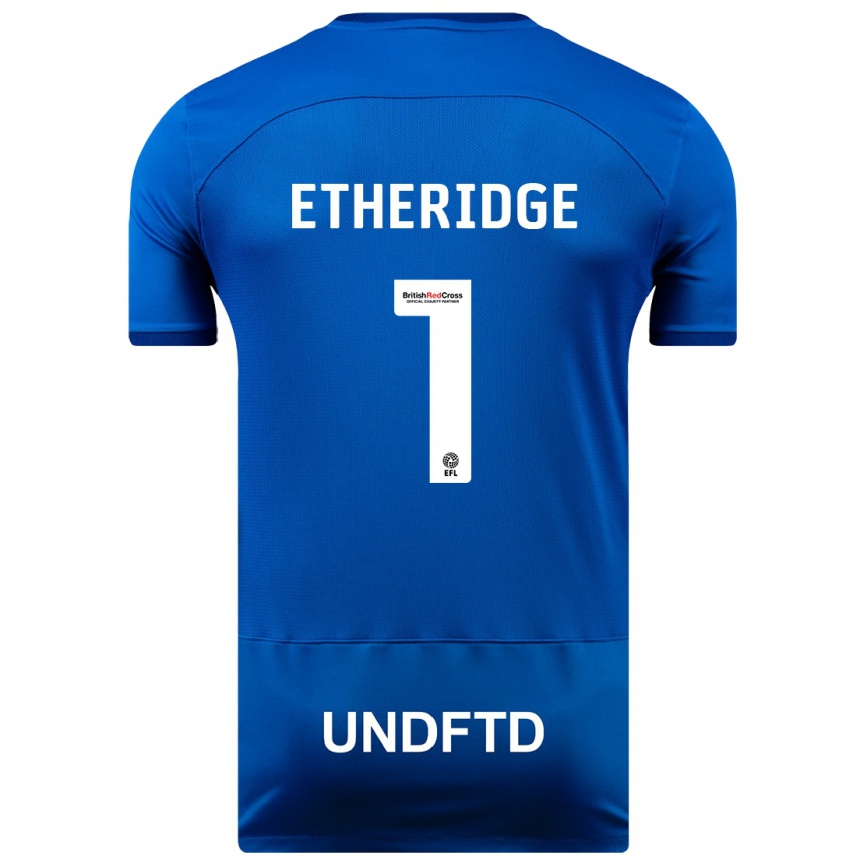 Kinder Fußball Neil Etheridge #1 Blau Heimtrikot Trikot 2023/24 T-Shirt Luxemburg