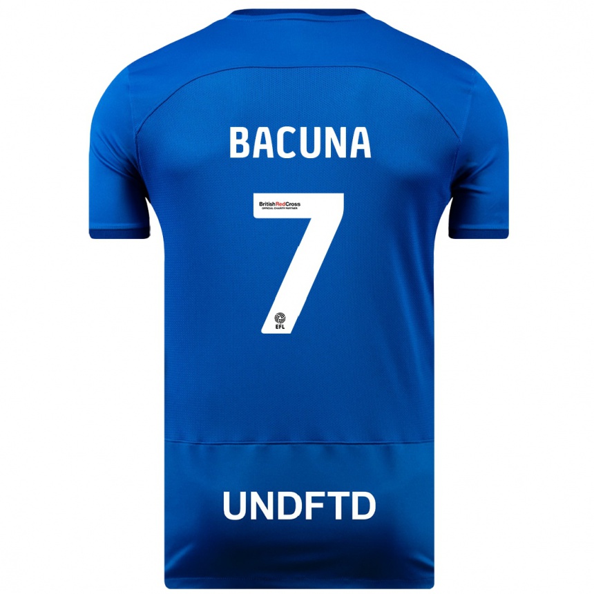 Kinder Fußball Juninho Bacuna #7 Blau Heimtrikot Trikot 2023/24 T-Shirt Luxemburg
