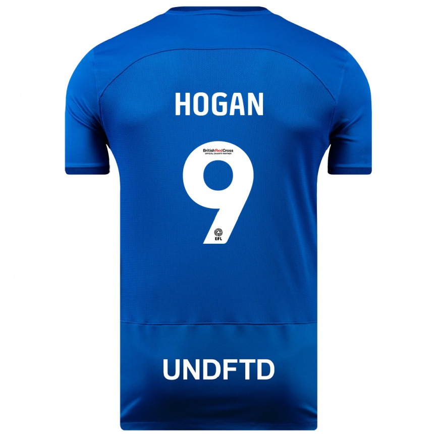 Kinder Fußball Scott Hogan #9 Blau Heimtrikot Trikot 2023/24 T-Shirt Luxemburg