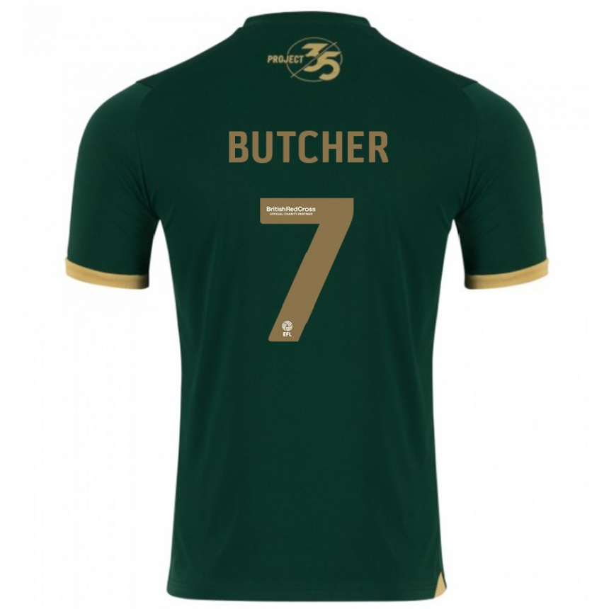 Kinder Fußball Matt Butcher #7 Grün Heimtrikot Trikot 2023/24 T-Shirt Luxemburg