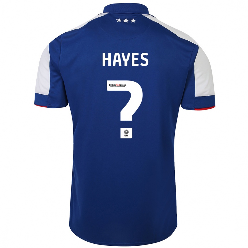 Kinder Fußball Nick Hayes #0 Blau Heimtrikot Trikot 2023/24 T-Shirt Luxemburg
