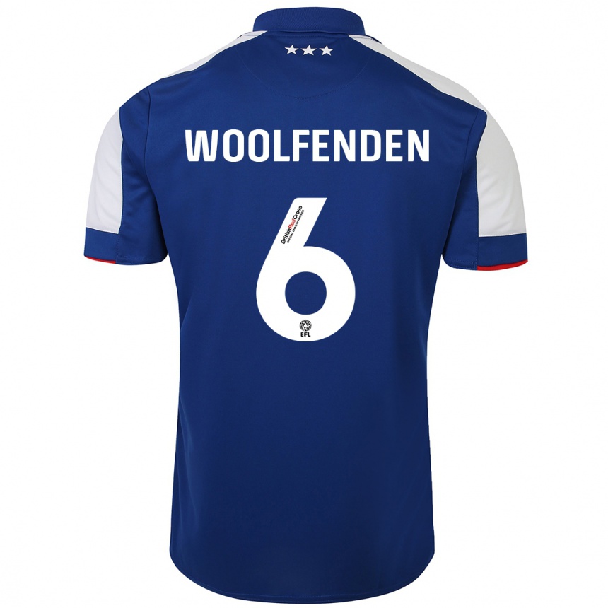 Kinder Fußball Luke Woolfenden #6 Blau Heimtrikot Trikot 2023/24 T-Shirt Luxemburg