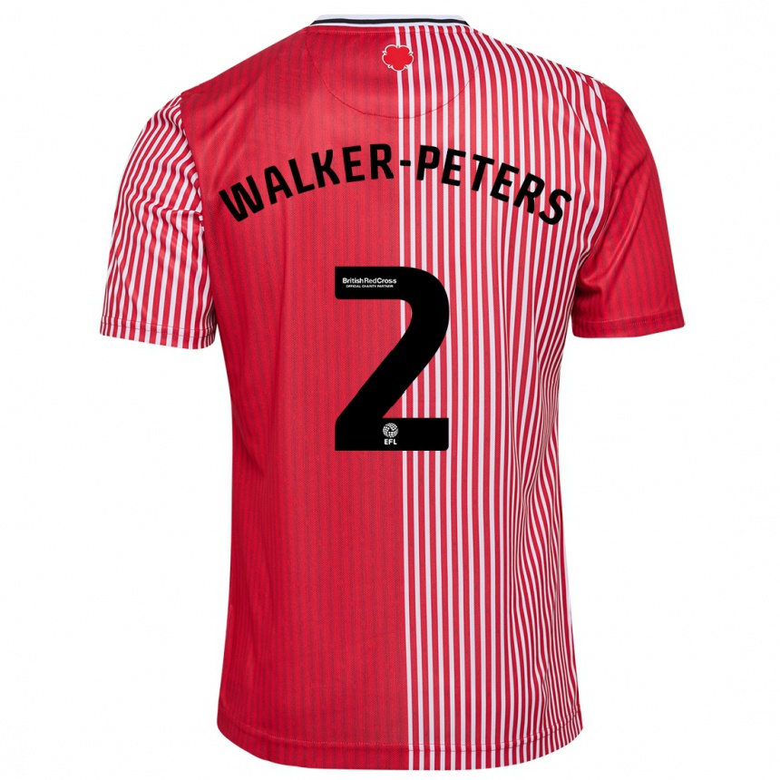 Kinder Fußball Kyle Walker-Peters #2 Rot Heimtrikot Trikot 2023/24 T-Shirt Luxemburg