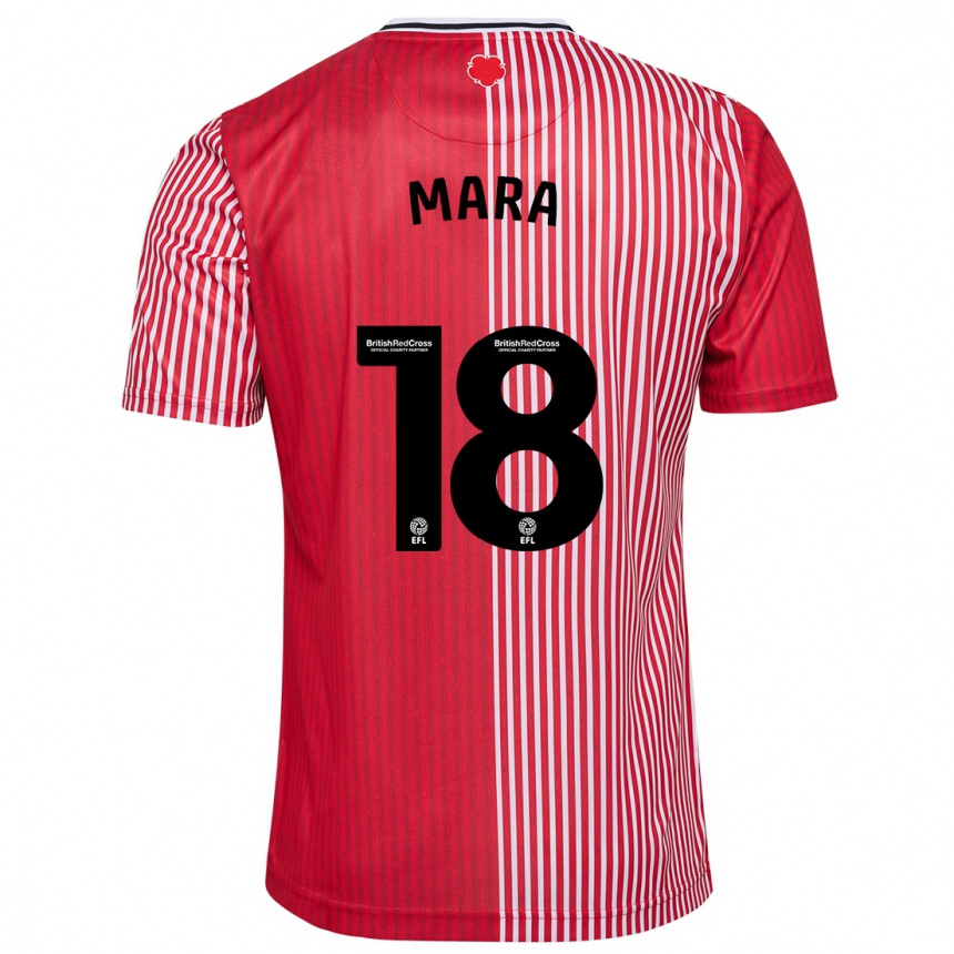 Kinder Fußball Sékou Mara #18 Rot Heimtrikot Trikot 2023/24 T-Shirt Luxemburg