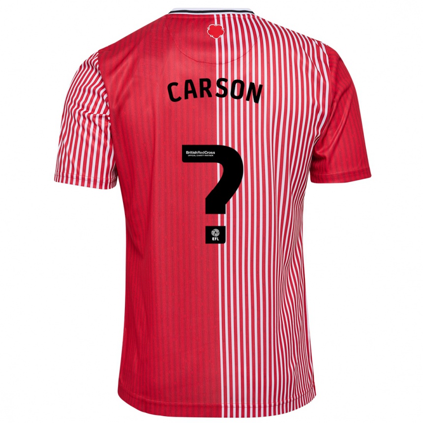 Kinder Fußball Matty Carson #0 Rot Heimtrikot Trikot 2023/24 T-Shirt Luxemburg