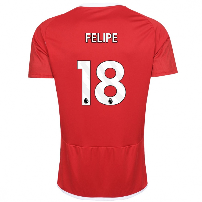 Kinder Fußball Felipe #18 Rot Heimtrikot Trikot 2023/24 T-Shirt Luxemburg