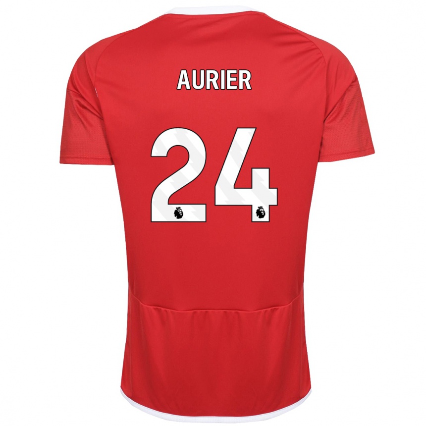 Kinder Fußball Serge Aurier #24 Rot Heimtrikot Trikot 2023/24 T-Shirt Luxemburg