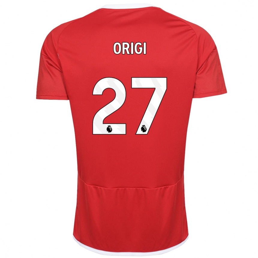 Kinder Fußball Divock Origi #27 Rot Heimtrikot Trikot 2023/24 T-Shirt Luxemburg