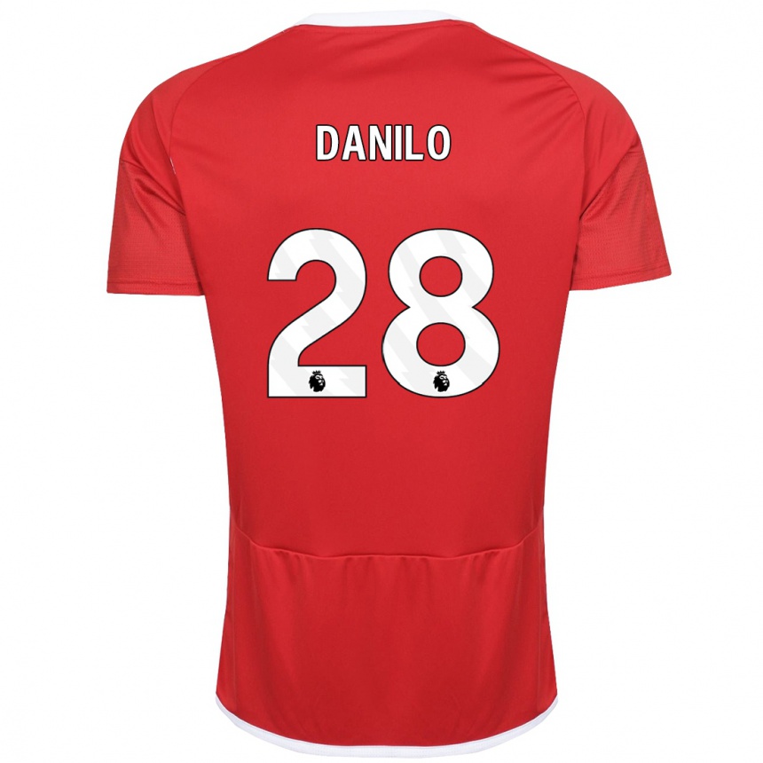 Kinder Fußball Danilo #28 Rot Heimtrikot Trikot 2023/24 T-Shirt Luxemburg
