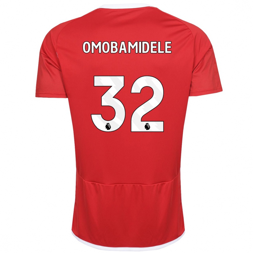 Kinder Fußball Andrew Omobamidele #32 Rot Heimtrikot Trikot 2023/24 T-Shirt Luxemburg