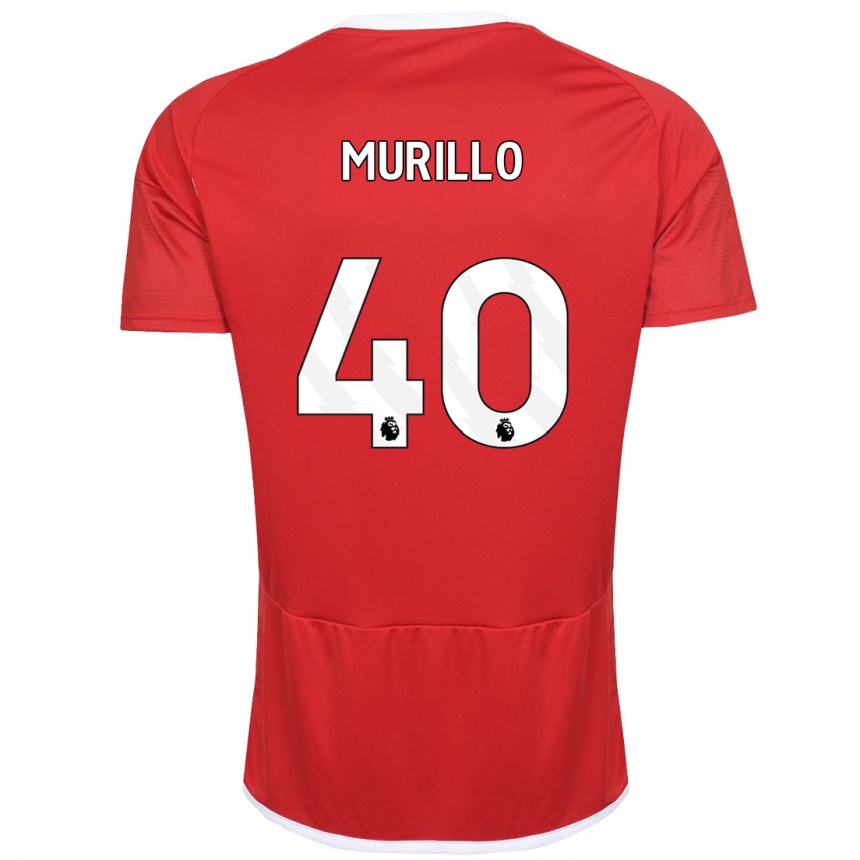 Kinder Fußball Murillo #40 Rot Heimtrikot Trikot 2023/24 T-Shirt Luxemburg