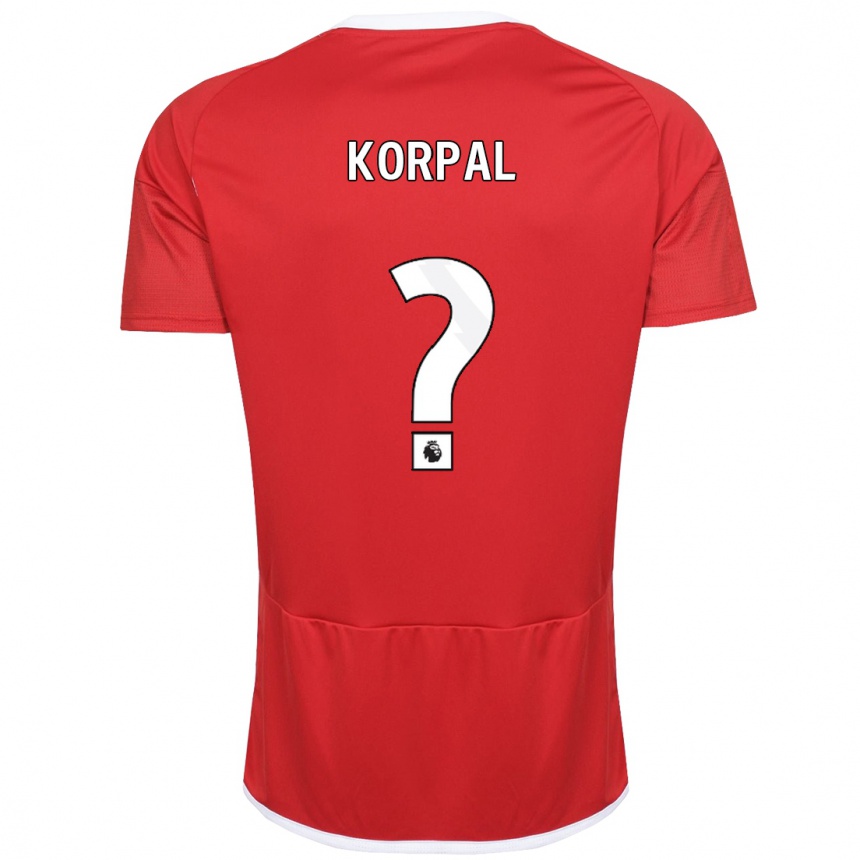 Kinder Fußball Aaron Korpal #0 Rot Heimtrikot Trikot 2023/24 T-Shirt Luxemburg