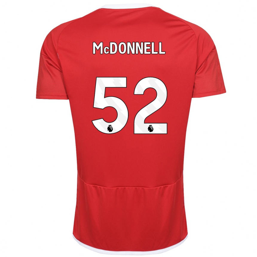 Kinder Fußball Jamie Mcdonnell #52 Rot Heimtrikot Trikot 2023/24 T-Shirt Luxemburg