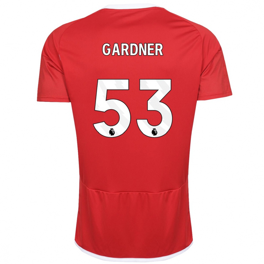 Kinder Fußball Joe Gardner #53 Rot Heimtrikot Trikot 2023/24 T-Shirt Luxemburg