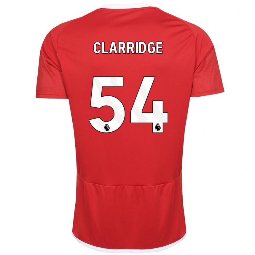 Kinder Fußball James Clarridge #54 Rot Heimtrikot Trikot 2023/24 T-Shirt Luxemburg