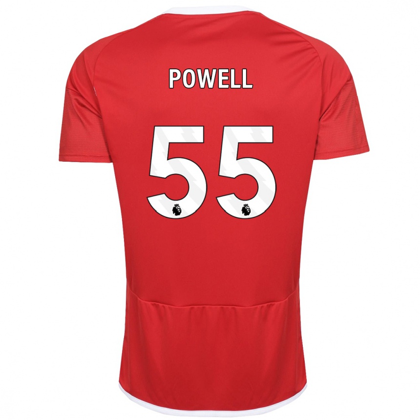 Kinder Fußball Josh Powell #55 Rot Heimtrikot Trikot 2023/24 T-Shirt Luxemburg