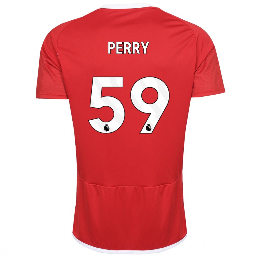 Kinder Fußball Ben Perry #59 Rot Heimtrikot Trikot 2023/24 T-Shirt Luxemburg