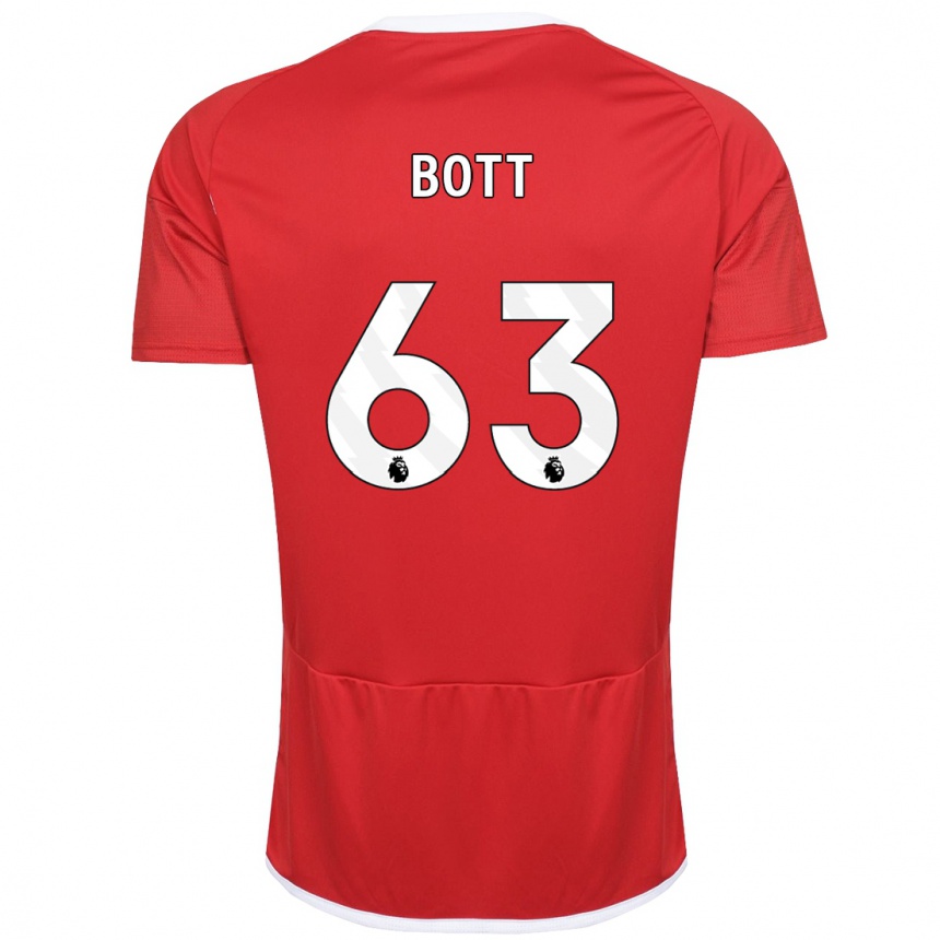 Kinder Fußball Aaron Bott #63 Rot Heimtrikot Trikot 2023/24 T-Shirt Luxemburg