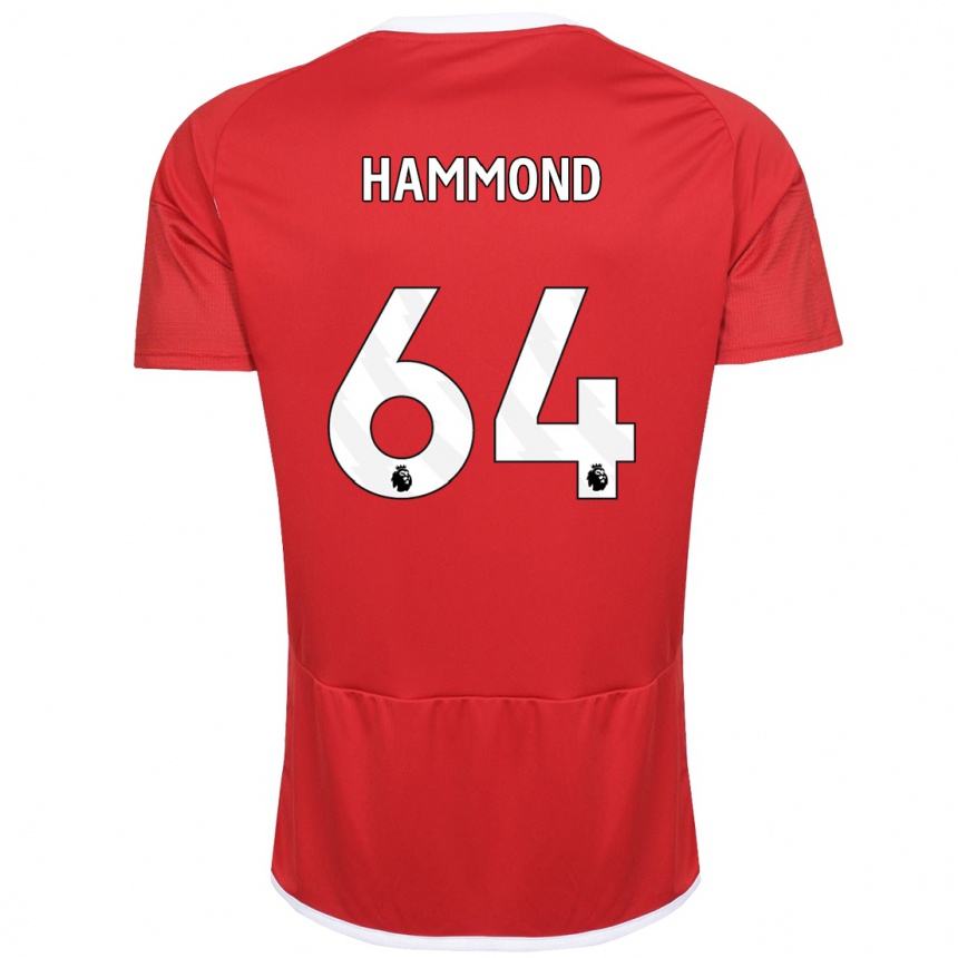 Kinder Fußball Ben Hammond #64 Rot Heimtrikot Trikot 2023/24 T-Shirt Luxemburg