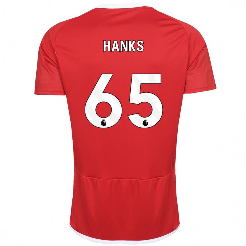 Kinder Fußball Justin Hanks #65 Rot Heimtrikot Trikot 2023/24 T-Shirt Luxemburg