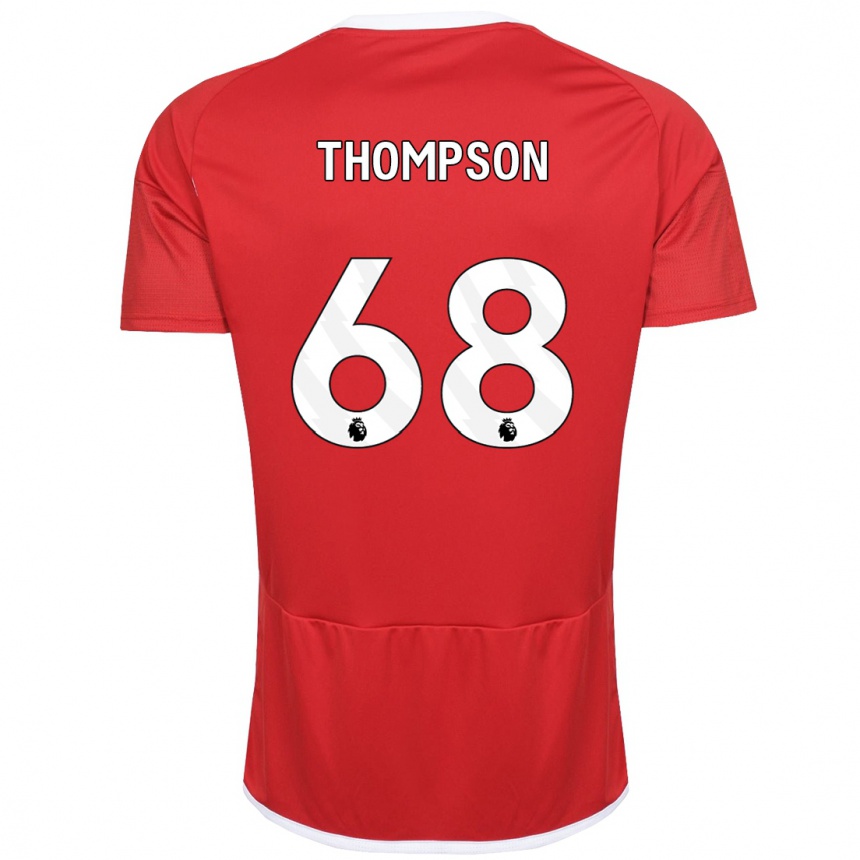 Kinder Fußball Jack Thompson #68 Rot Heimtrikot Trikot 2023/24 T-Shirt Luxemburg