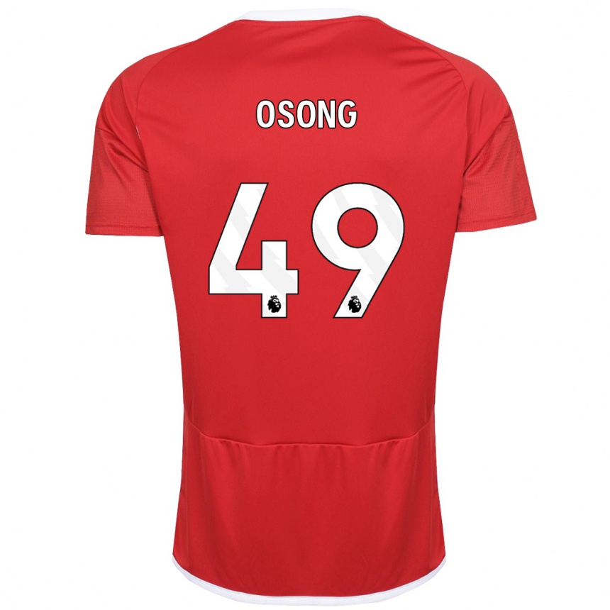 Kinder Fußball Detlef Esapa Osong #49 Rot Heimtrikot Trikot 2023/24 T-Shirt Luxemburg