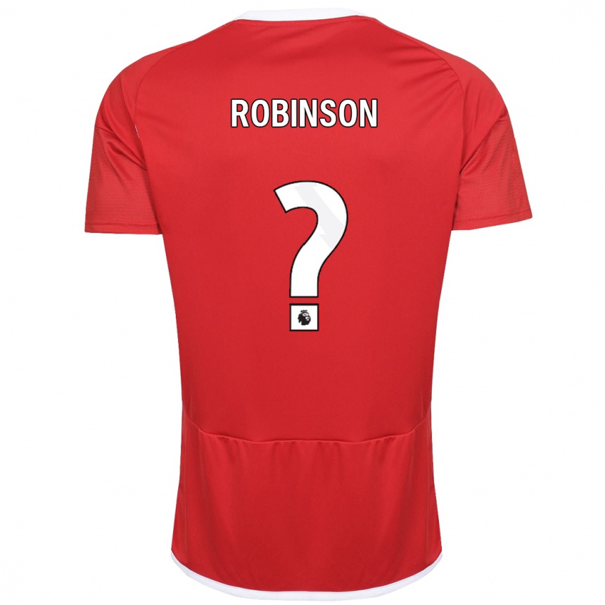 Kinder Fußball Theo Robinson #0 Rot Heimtrikot Trikot 2023/24 T-Shirt Luxemburg