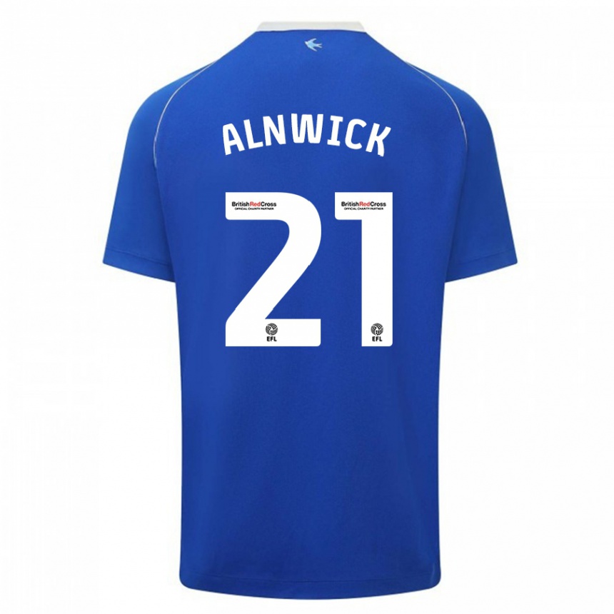 Kinder Fußball Jak Alnwick #21 Blau Heimtrikot Trikot 2023/24 T-Shirt Luxemburg