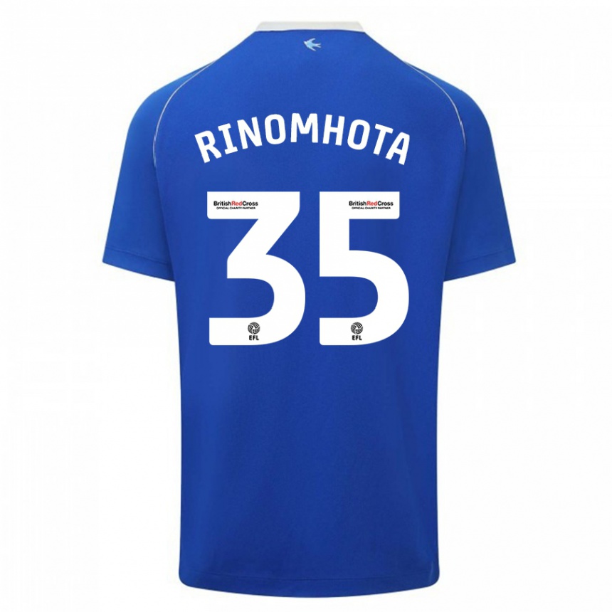 Kinder Fußball Andy Rinomhota #35 Blau Heimtrikot Trikot 2023/24 T-Shirt Luxemburg