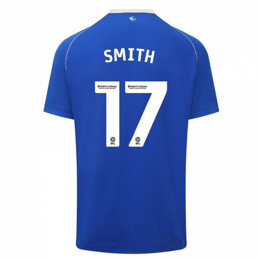 Kinder Fußball Hollie Smith #17 Blau Heimtrikot Trikot 2023/24 T-Shirt Luxemburg