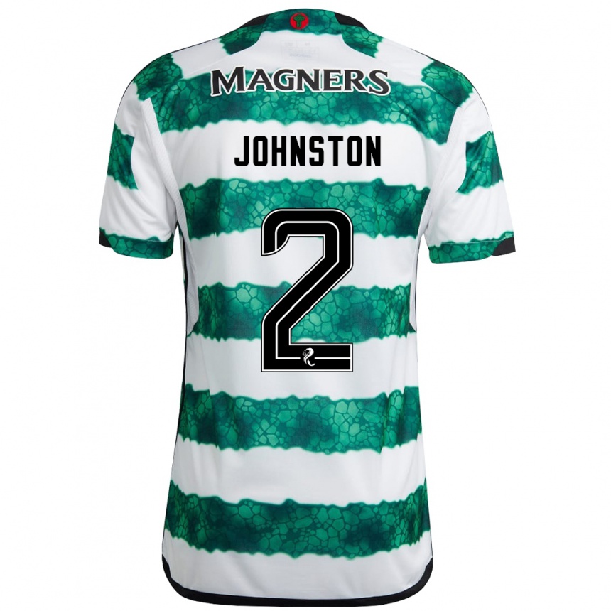 Kinder Fußball Alistair Johnston #2 Grün Heimtrikot Trikot 2023/24 T-Shirt Luxemburg